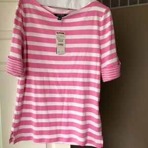 Ralph Lauren NWT Pink/White Striped Shirt